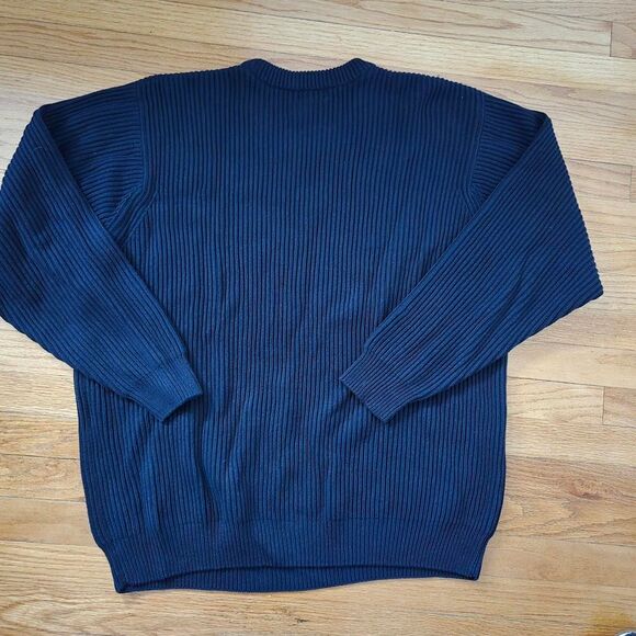 L.L. Bean Black Knit Sweater Breathable Classic - Picture 4 of 4